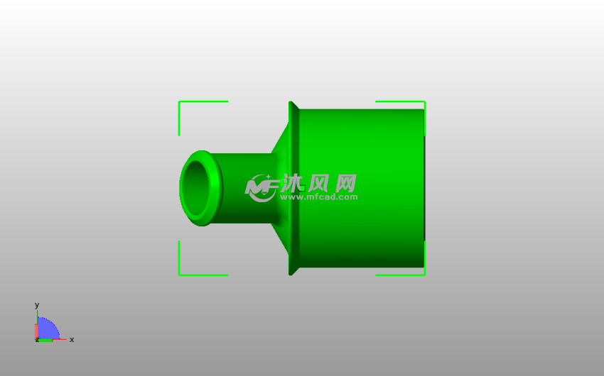 三通管道侧视图