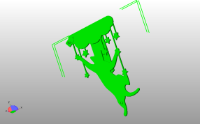 小猫书签侧视图