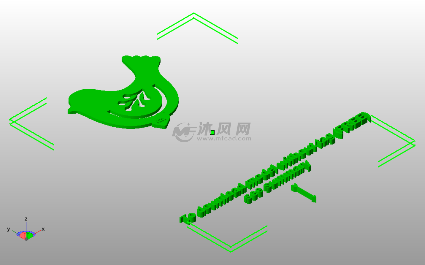 小鸟书签斜视图