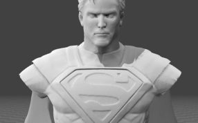 超人半身像三维模型