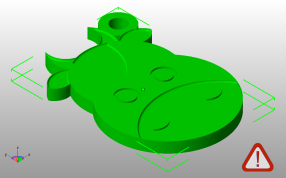 小牛钥匙链斜视图