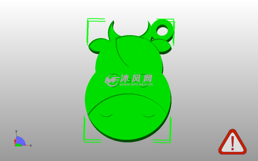 小牛钥匙链主视图