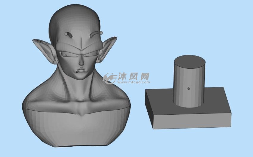 短笛半身像三维模型