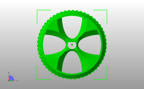打印机进料轮底侧视图