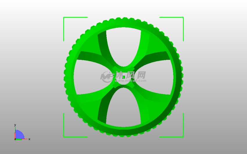 打印机进料轮底侧视图