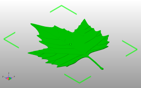  枫叶书签斜视图