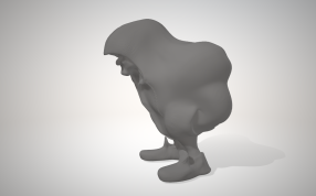 穿着连帽衫的小人侧边