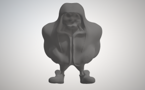 穿着连帽衫的小人正面