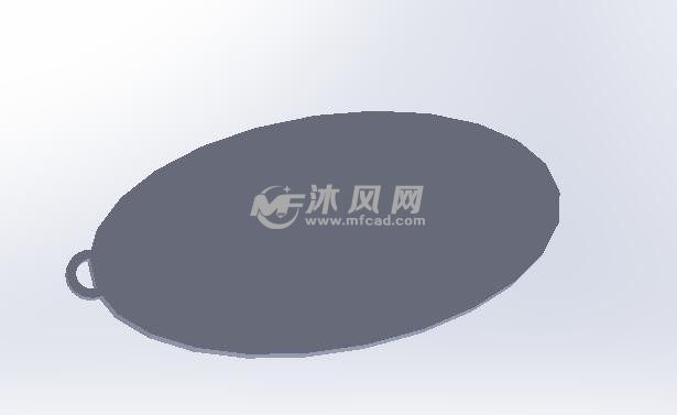 椭圆形钥匙扣背面