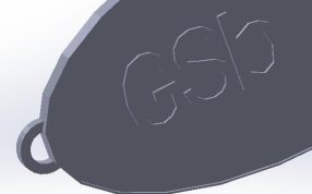 椭圆形钥匙扣细节