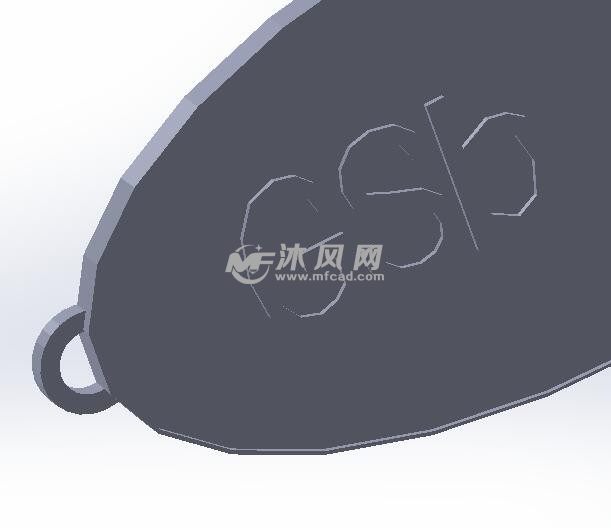 椭圆形钥匙扣细节