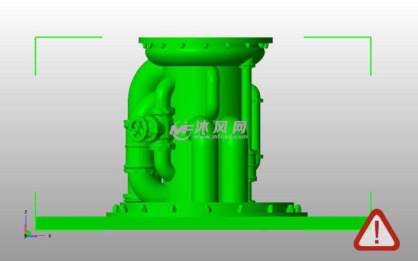 核电厂管道主视图