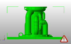 核电厂管道侧视图