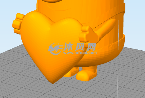 小黄人爱心结构放大图