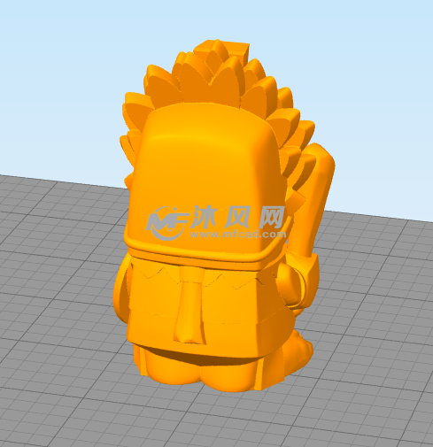 印第安人大头人偶背面结构