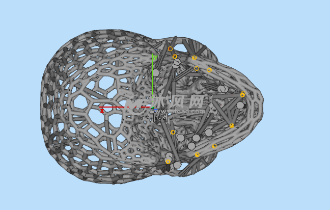 三维骷髅头灯罩设计图