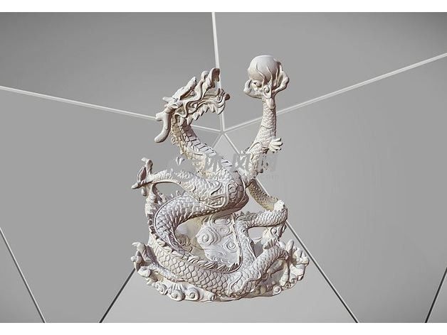 双龙戏珠三维模型