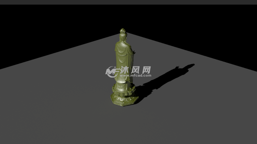 观音背面渲染图