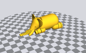 小象stl模型正面图