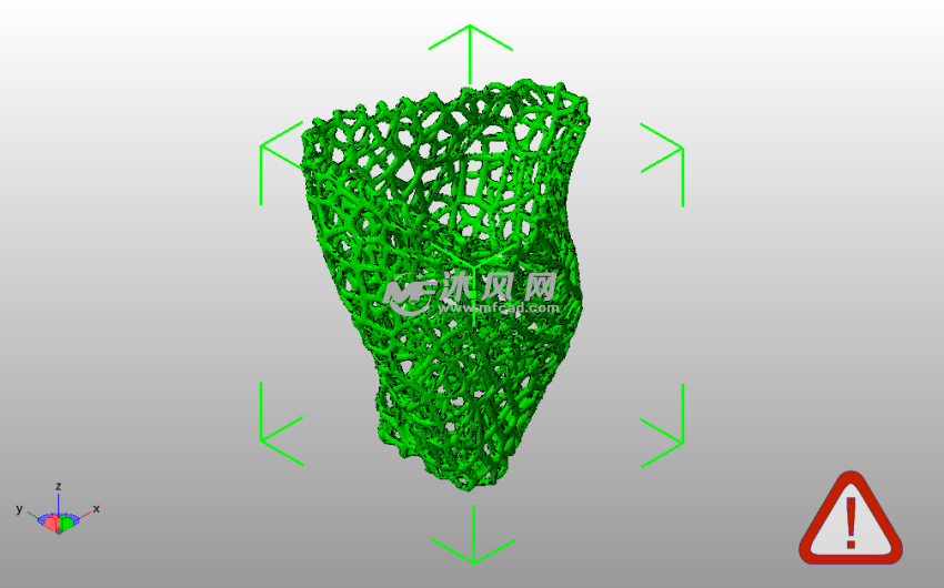 泰森多边形旋转花瓶斜视图