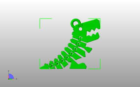 小鳄鱼钥匙链主视图