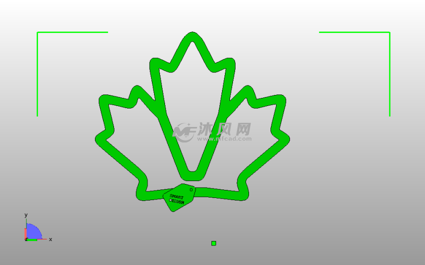 小枫叶书签俯视图