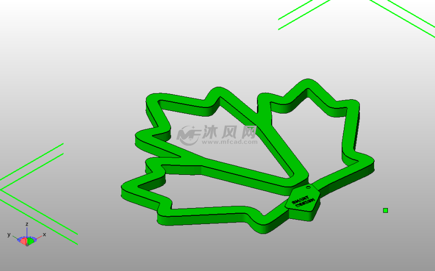 小枫叶书签斜视图