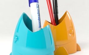 鱼形笔筒打印实物（放置圆珠笔）