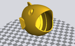 鱼形笔筒stl模型图