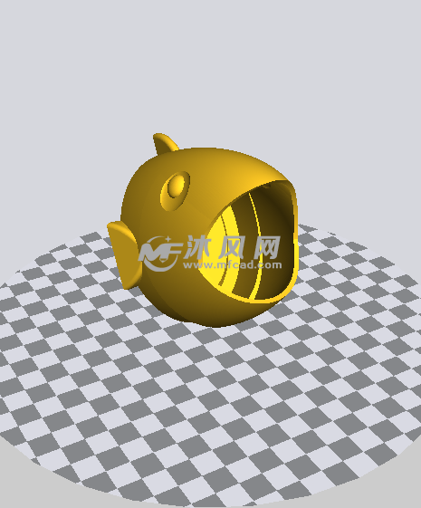 鱼形笔筒stl模型图