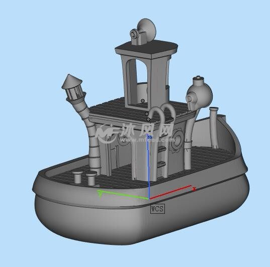 玩具轮船三维模型