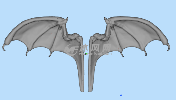 恶魔翅膀左视图