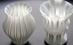 纹络花瓶白色两件