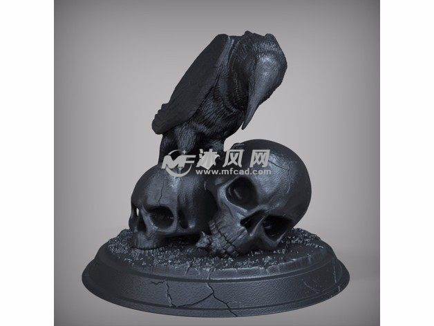 站在头骨的秃鹫效果图