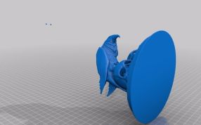 站在头骨的秃鹫侧视图