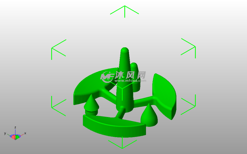 纺丝陀螺斜视图