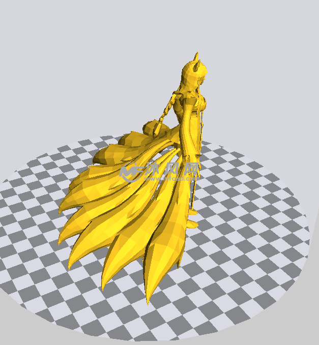 九尾狐妖阿狸侧面视图