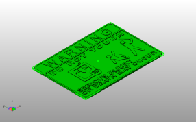 切勿触碰标志斜视图