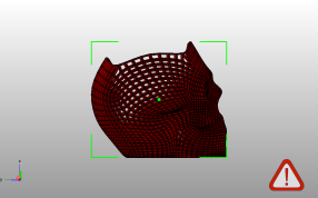 线框骷髅笔筒-侧视图
