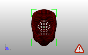 线框骷髅笔筒-俯视图