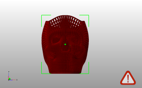 线框骷髅笔筒-主视图