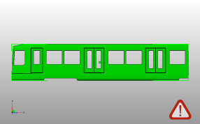 地铁车厢框架侧视图
