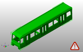 地铁车厢框架斜视图