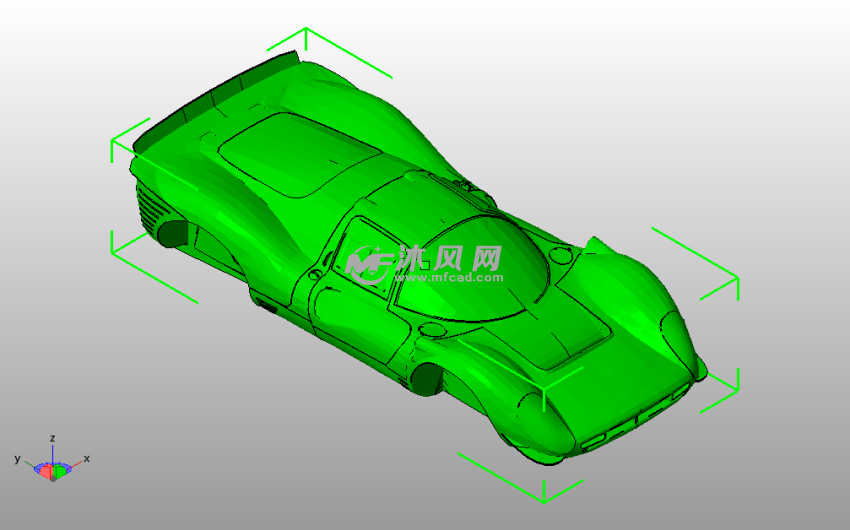 法拉利330 P4无轮胎斜视图