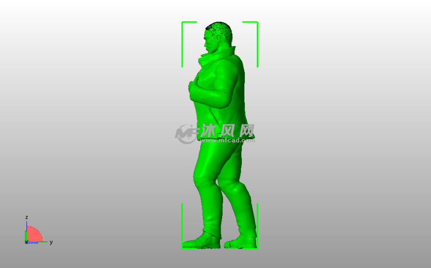 复活漫画人物左侧视图