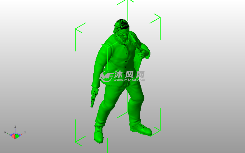 复活漫画人物斜视图