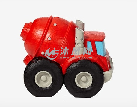 水泥搅拌玩具车上色成品图
