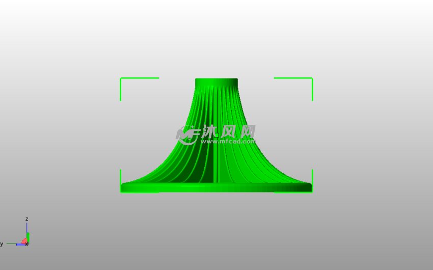 蘑菇盖笔筒主视图