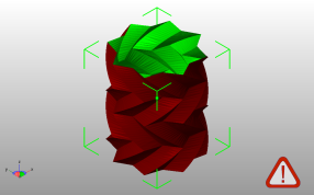 曲折笔筒斜视图