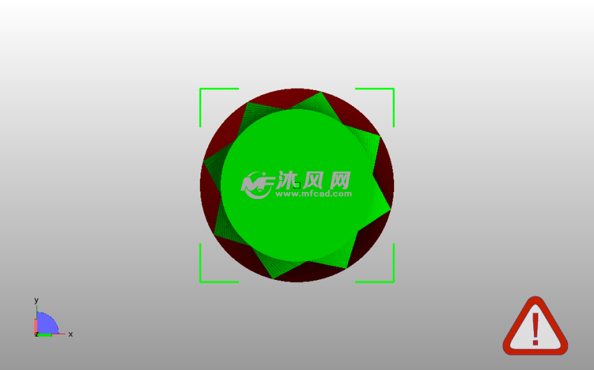 曲折笔筒俯视图